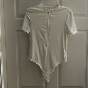 Zip front bodysuit